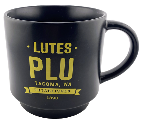 PLU Lutes Stack-n-Sip Black Mug 14oz