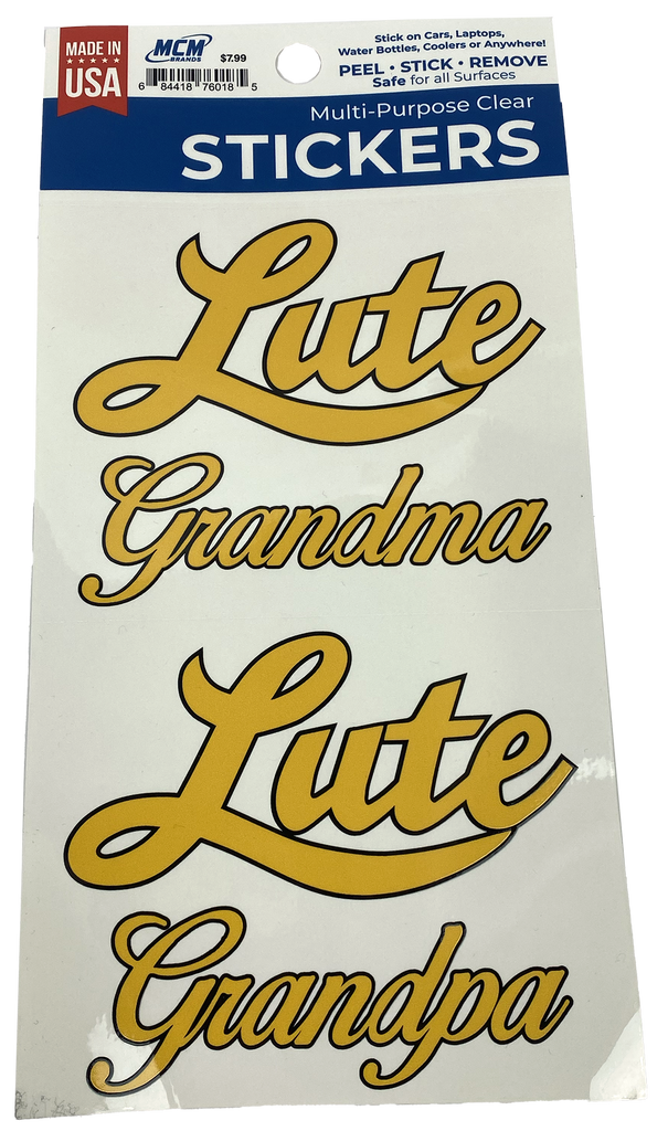 Lute Grandma and Grandpa Stickers – Lute Locker