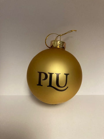 PLU Glass Gold  Ball Ornament
