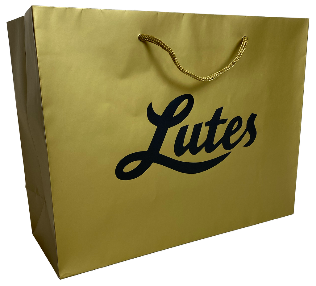 Cursive Lutes Gold T Bag Medium Lute Locker