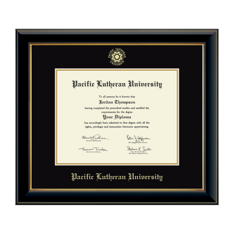 Gold Embossed Seal Diploma Frame - Onyx Gold Frame