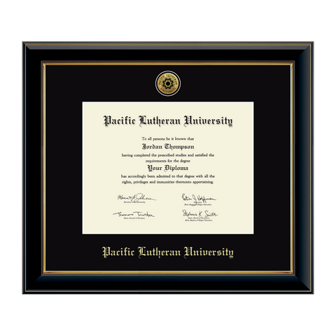 Gold Engraved Medallion Diploma Frame - Onyx Gold Frame