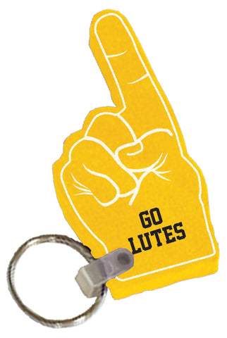 Go Lutes Foam Finger Key Tag