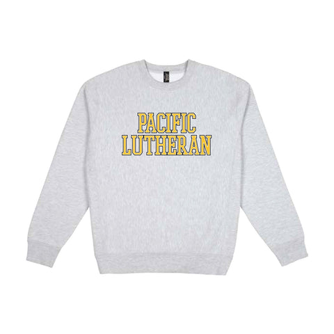 Grey Heather Crew with Pacific Lutheran University