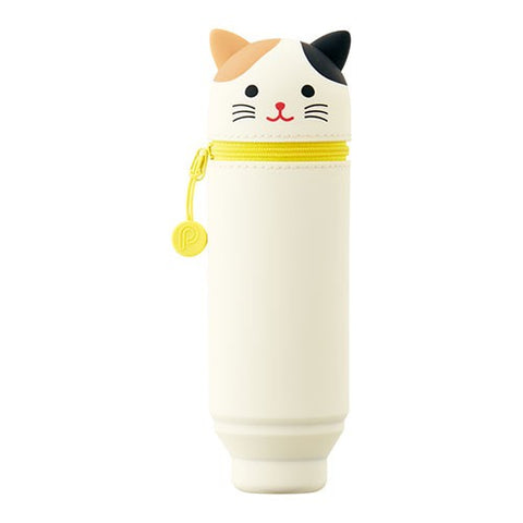 Cute Animal Standing Pen Case / Calico Cat