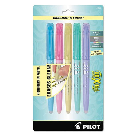 Pilot FriXion® Light Pastels Erasable Highlighters, 5 Count, Assorted