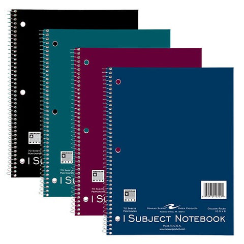 RS Spiral Bound College Ruled Notebook