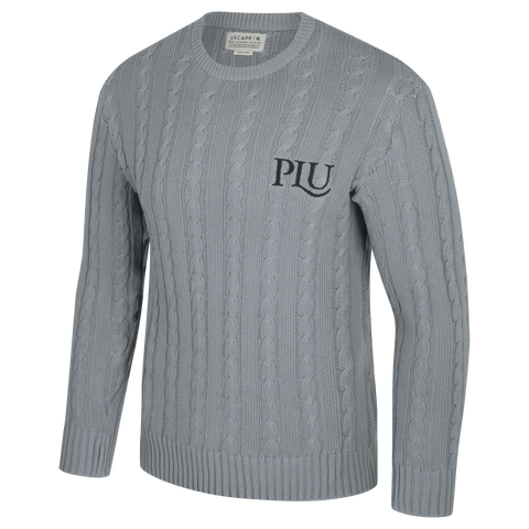 PLU Blue/Gray Cable Knit Sweater