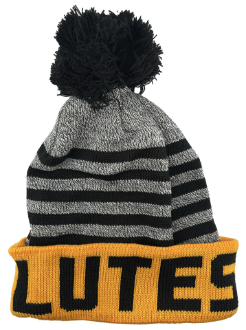Striped Cuff Beanie with LUTES
