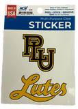 Interlock PLU & Cursive Lutes Clear Sticker
