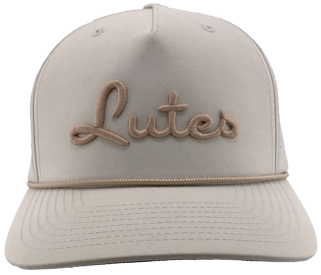 Hats String Across Cursive Lutes rope performance hat – Lute Locker