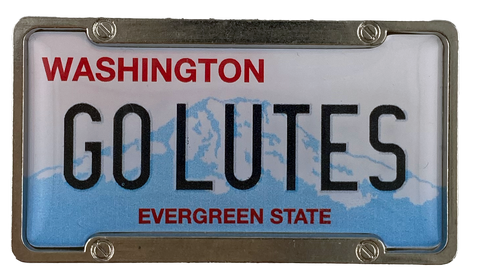 Wa State GO LUTES license plate magnet