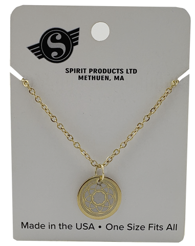 Gold Rose Window Pendant on Delicate Gold Chain