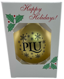 Gold PLU Ornament with snowflakes