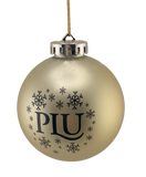 Gold PLU Ornament with snowflakes