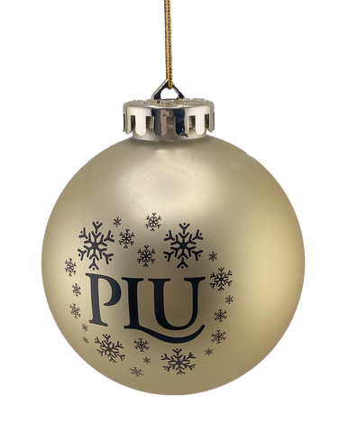 Gold PLU Ornament with snowflakes