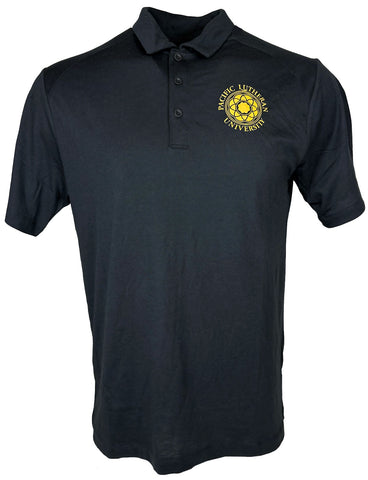 Black Sport-Tek Polo with Gold Rose Window