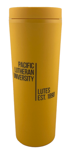 Gold Pacific Lutheran  1890 Plastic tumbler