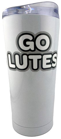 GO LUTES Sparkly White Tumbler