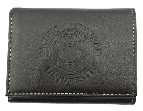 Genuine Leather Wallet with Rose Window
