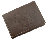 Genuine Leather Wallet with Rose Window