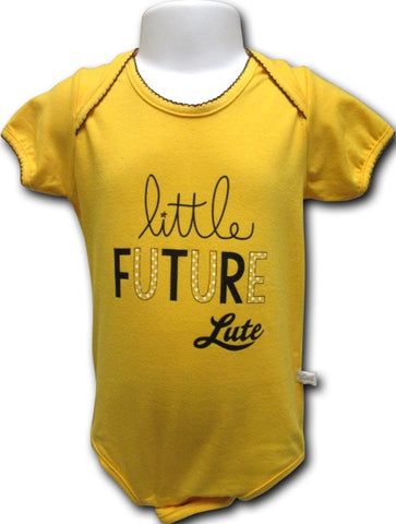 INFANT ONESIE WITH GOLD BODY AND FUTURE LUTES