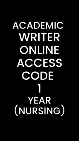 Academic Writer Online Access Code - 1 Year (NURSING)