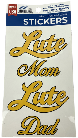 Lute Mom and Lute Dad Stickers