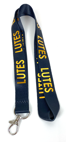Black Lanyard with Gold Foil Lutes