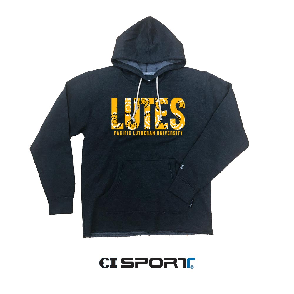 Tie Dye Lutes over Pacific Lutheran University Charcoal