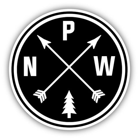 PNW ARROWS BLACK & WHITE STICKER