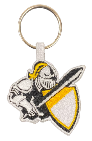 Knight Embroidered Keychain