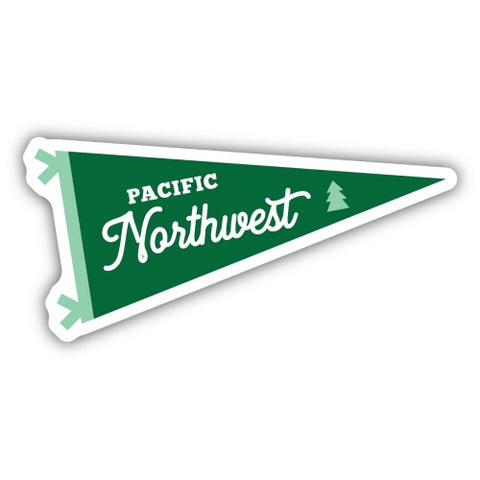 Green Pacific Northwest Pennant Sticker