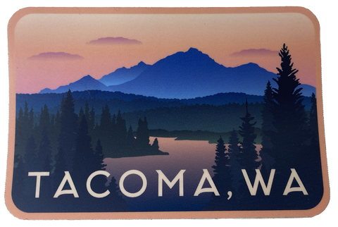 Tacoma WA Sunset Sticker