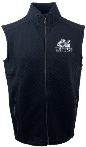 Black Full Zip Vest with Knight
